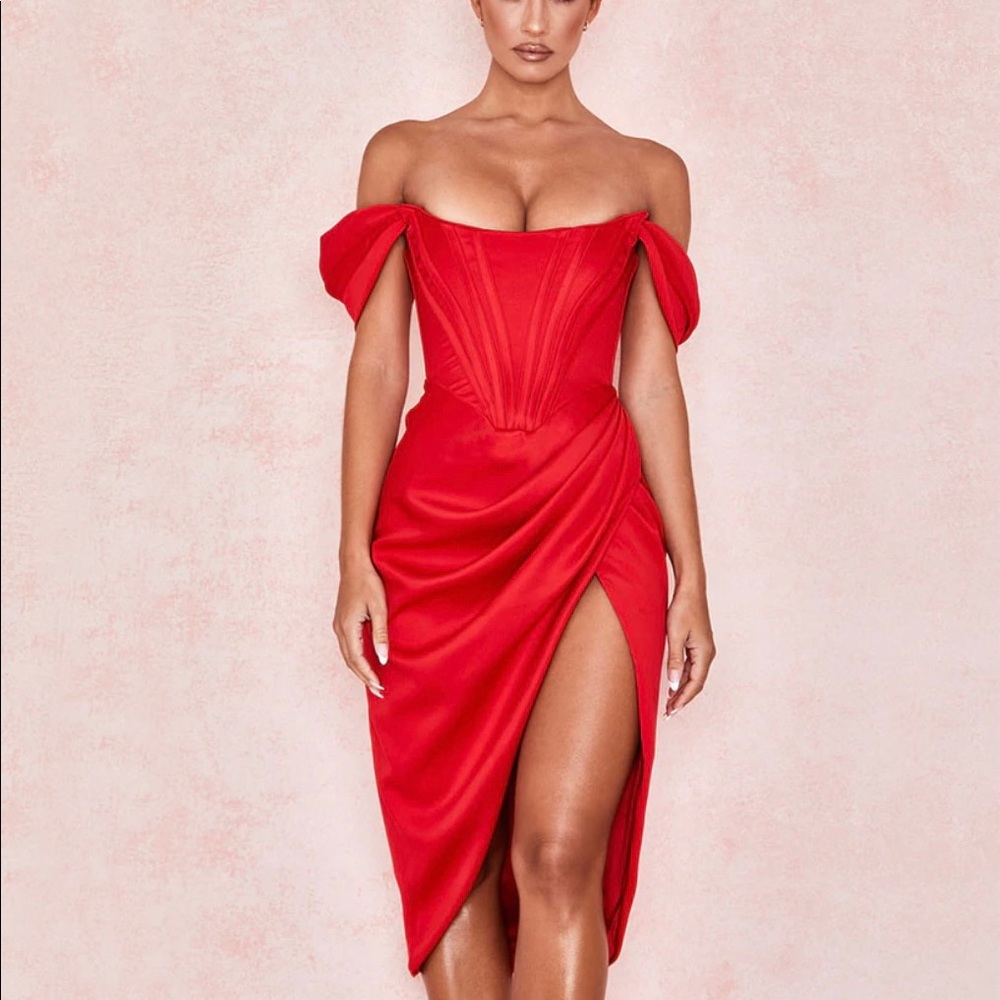 House of CB red corset dress, Size small.